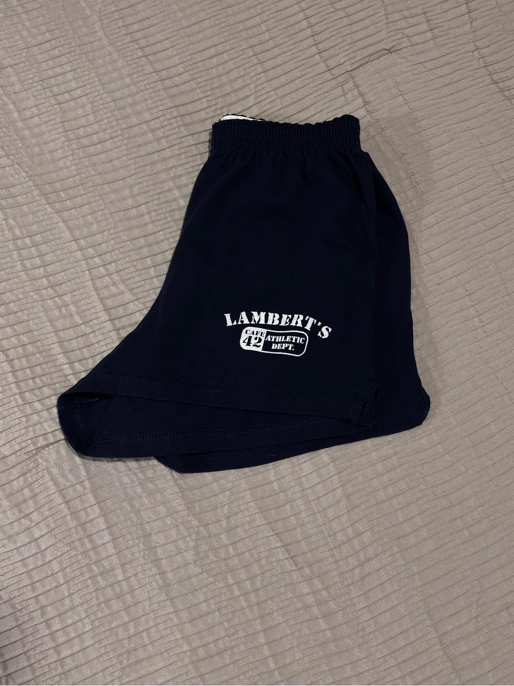 Early 2000s Lambert’s Cafe Athletic Shorts with 'Hot Buns' Print - Picture 2 of 6